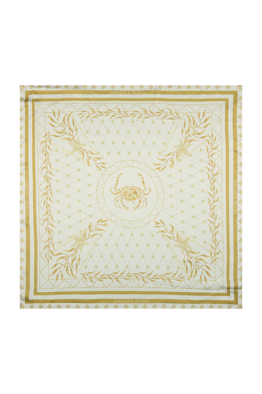 Yellow Bandana-Mustard Mosaic Print-OS