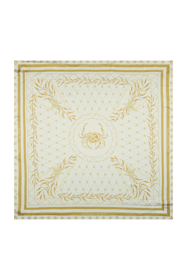 Yellow Bandana-Mustard Mosaic Print-OS