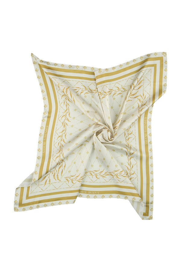Yellow Bandana-Mustard Mosaic Print-OS