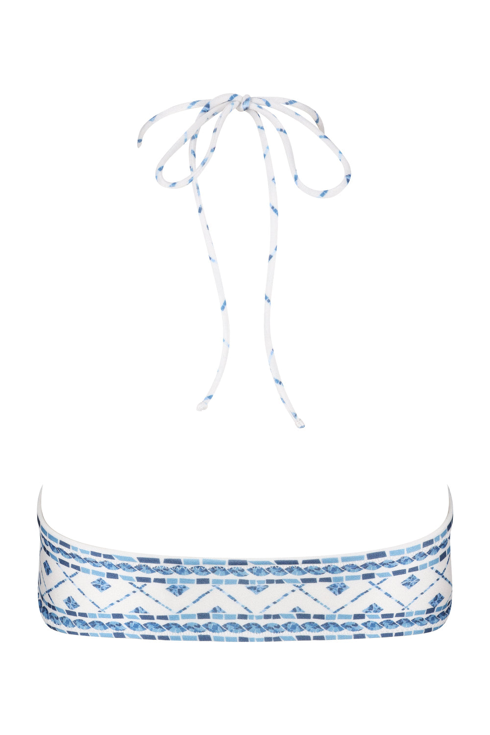 Edie Bikini Top-Blue Mosaic Print-XS