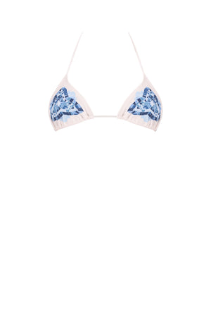 Xenia Bikini Top-Blue Mosaic Print-XS