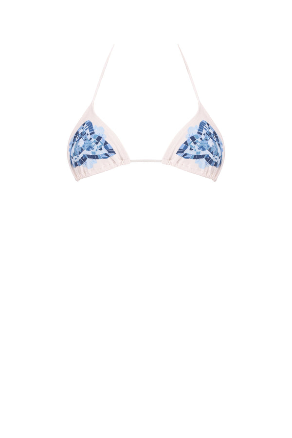 Xenia Bikini Top-Blue Mosaic Print-XS