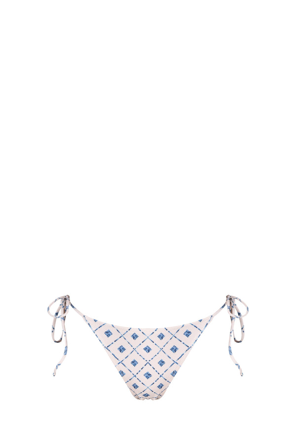 Khloe Bikini Bottom-Blue Mosaic Print-XS