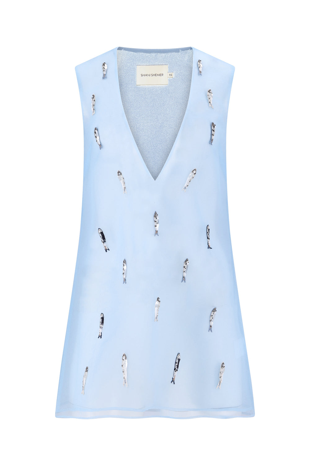 Leila Mini Dress-Blue Dove-XS