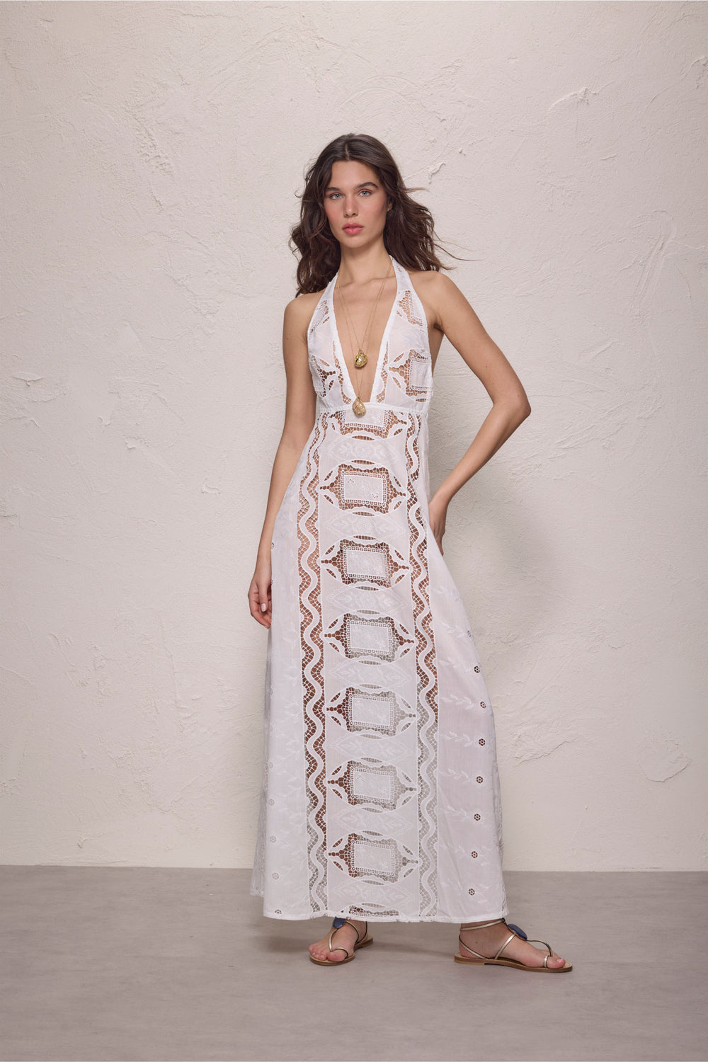Nadine Maxi Dress-Cream-XS