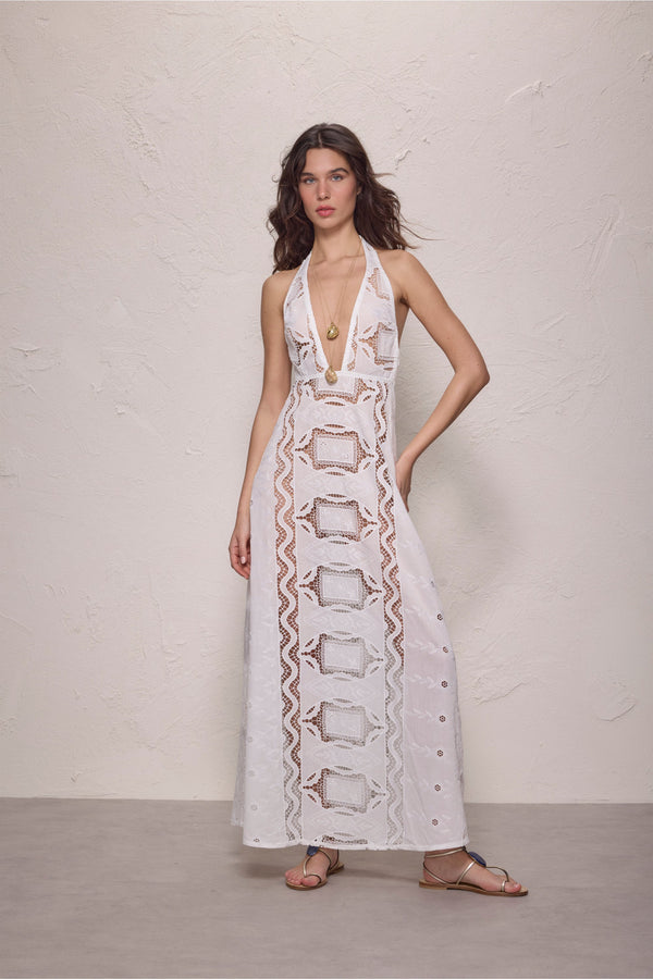 Nadine Maxi Dress-Cream-XS