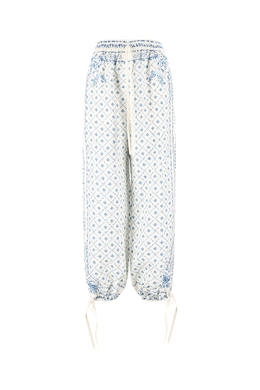 Kimi Pants-Blue Mosaic Print-XS