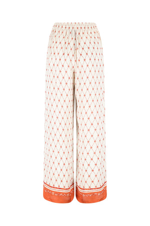 Macey Pants-Orange Mosaic Print-XL