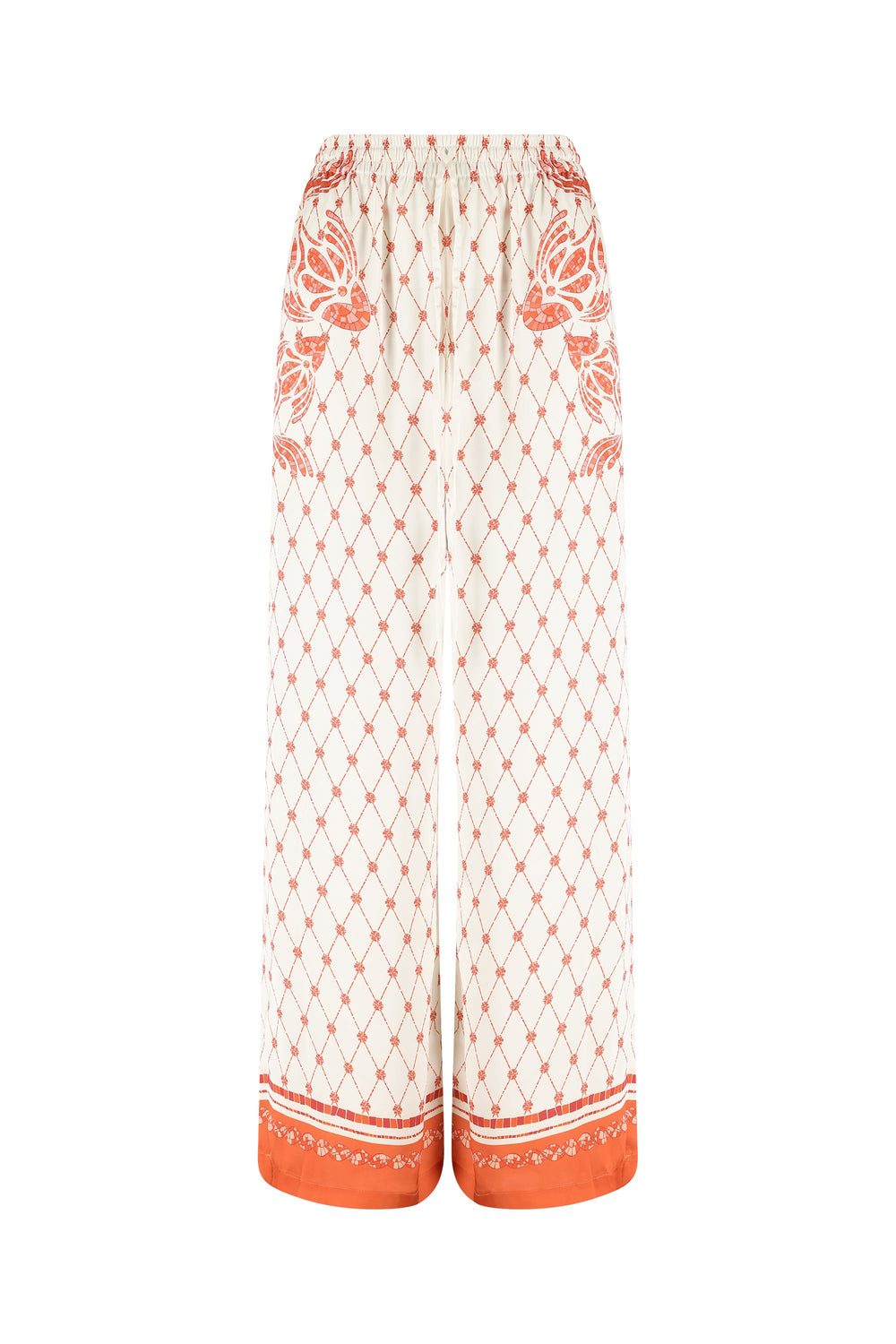 Macey Pants-Orange Mosaic Print-XL