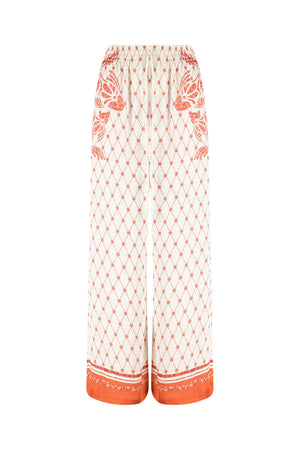 Macey Pants-Orange Mosaic Print-XL