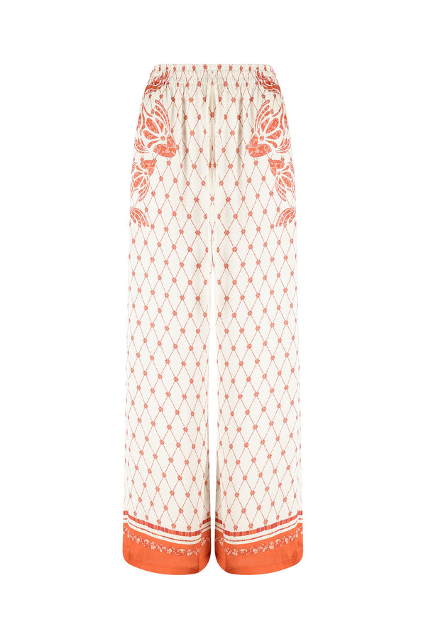 Macey Pants-Orange Mosaic Print-XL