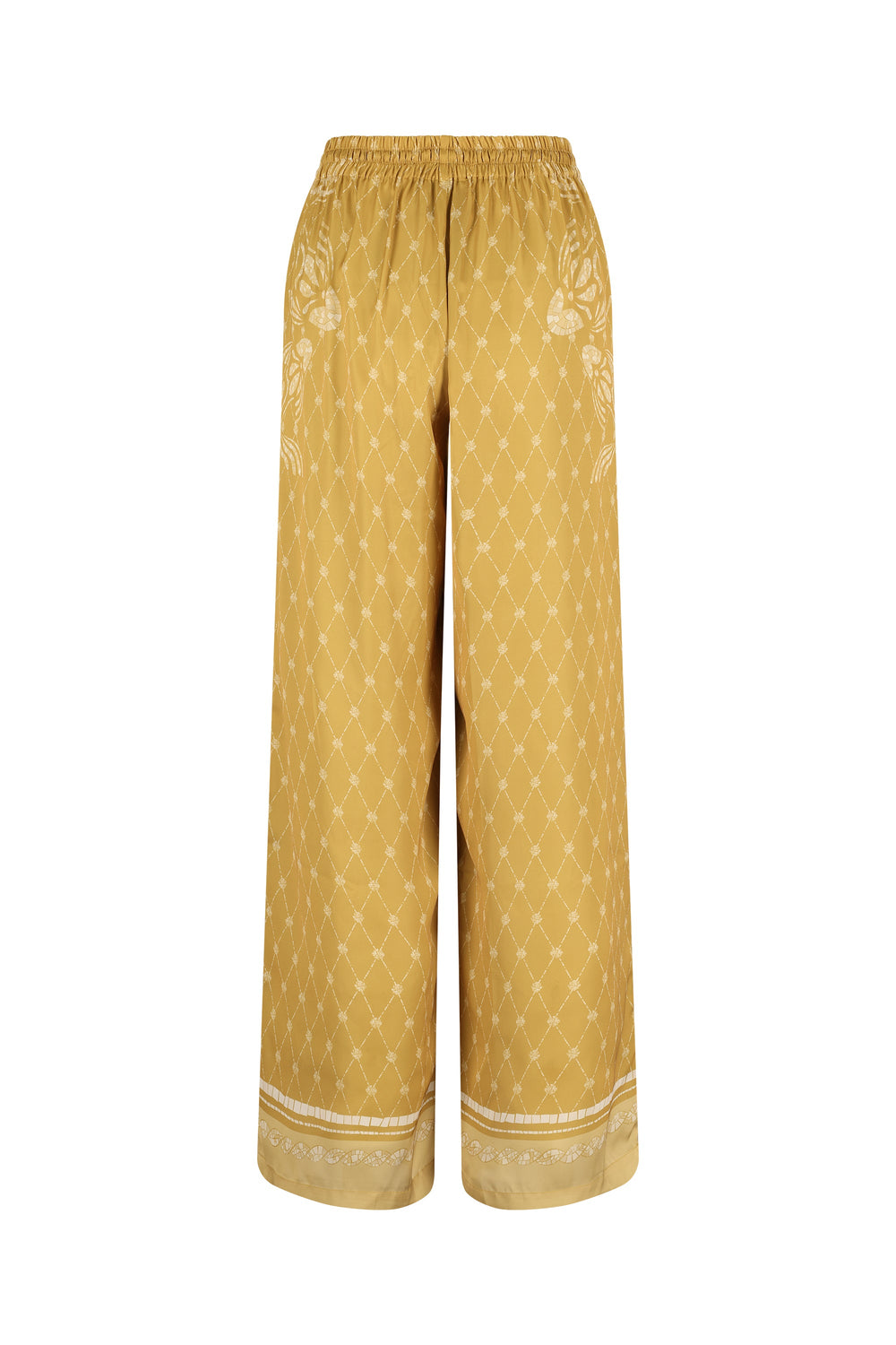Macey Pants-Mustard Mosaic Print-XL