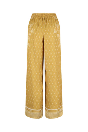 Macey Pants-Mustard Mosaic Print-XL