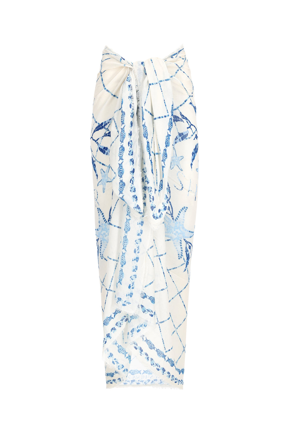 Blue Pareo-Blue Mosaic Print-OS