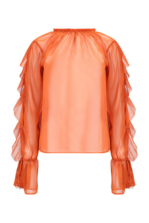 Jeanie Top-Jaffa Orange-XS