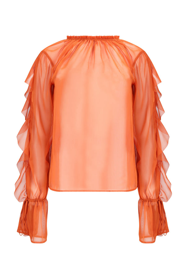 Jeanie Top-Jaffa Orange-XS