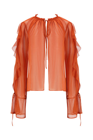 Jeanie Top-Jaffa Orange-XS