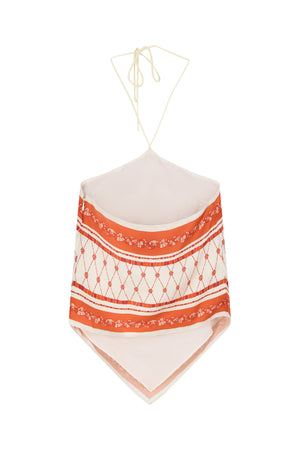 Jessie Top-Orange Mosaic Print-XS