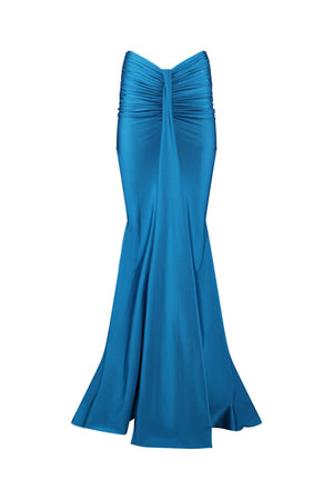Marcella Maxi Skirt-Blue Teal-XS