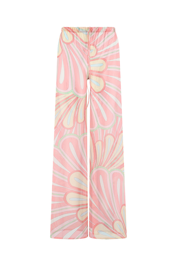 Calia Pants-Pink Flower Print-XS