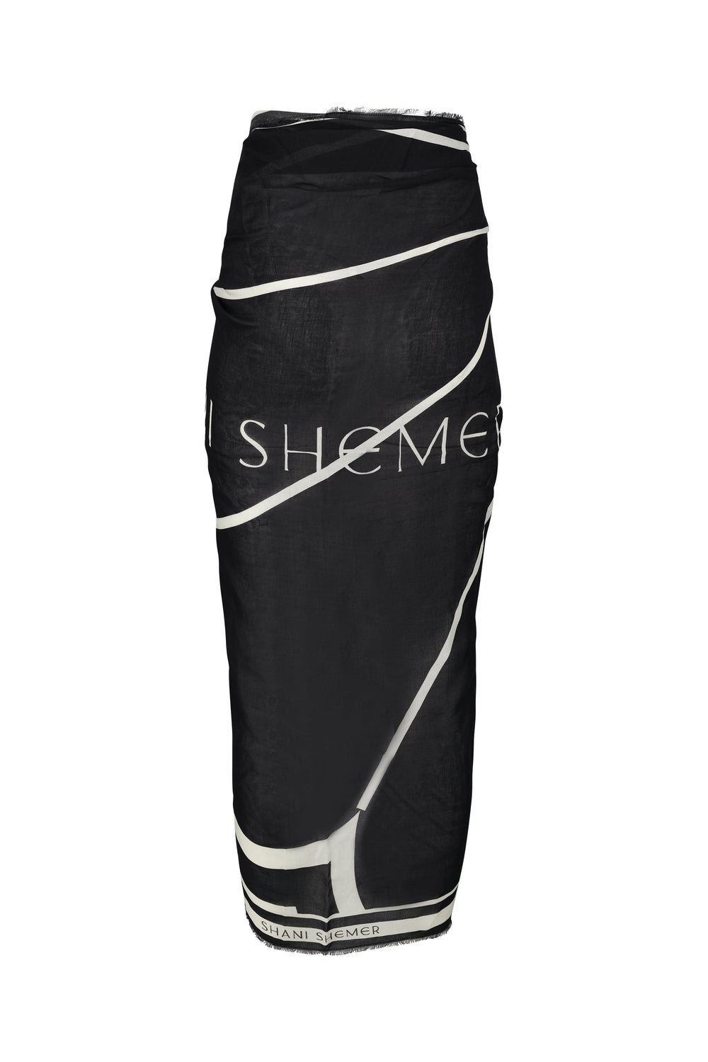 Black Print Pareo-Black and White-OS