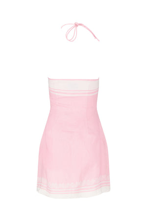 Oliver Mini Dress-Baby Pink Shell Print-XS