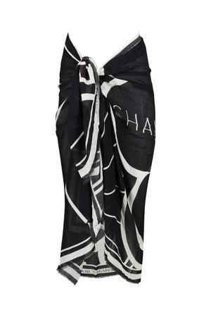 Black Print Pareo-Black and White-OS