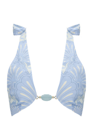 Tommy Top-Aqua Shell Print-XS