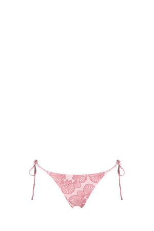 Khloe Bikini Bottom-Pink Shell Print-XS