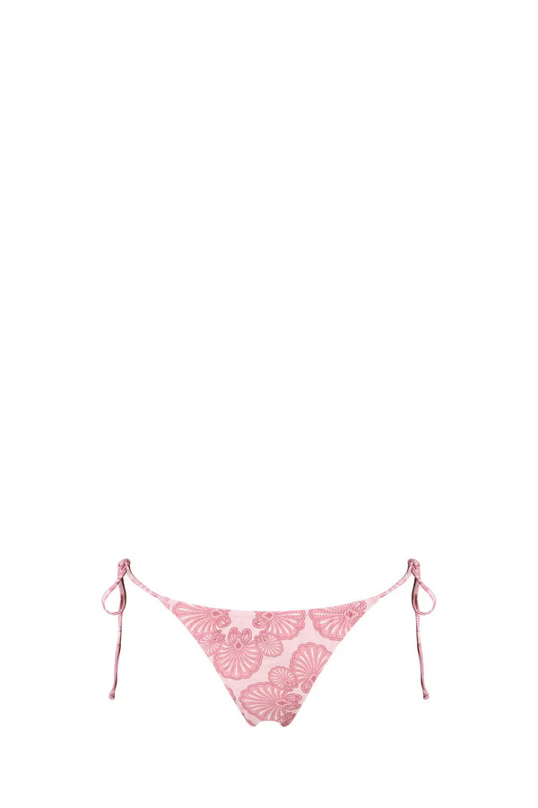 Khloe Bikini Bottom-Pink Shell Print-XS