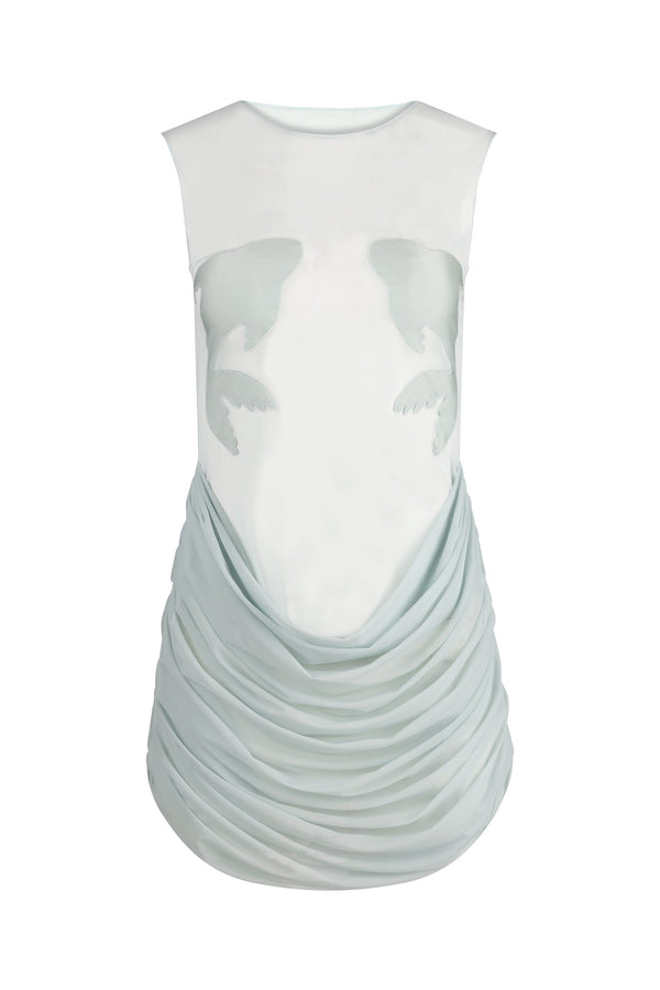 Dory Mini Dress-Aqua Blue-XS