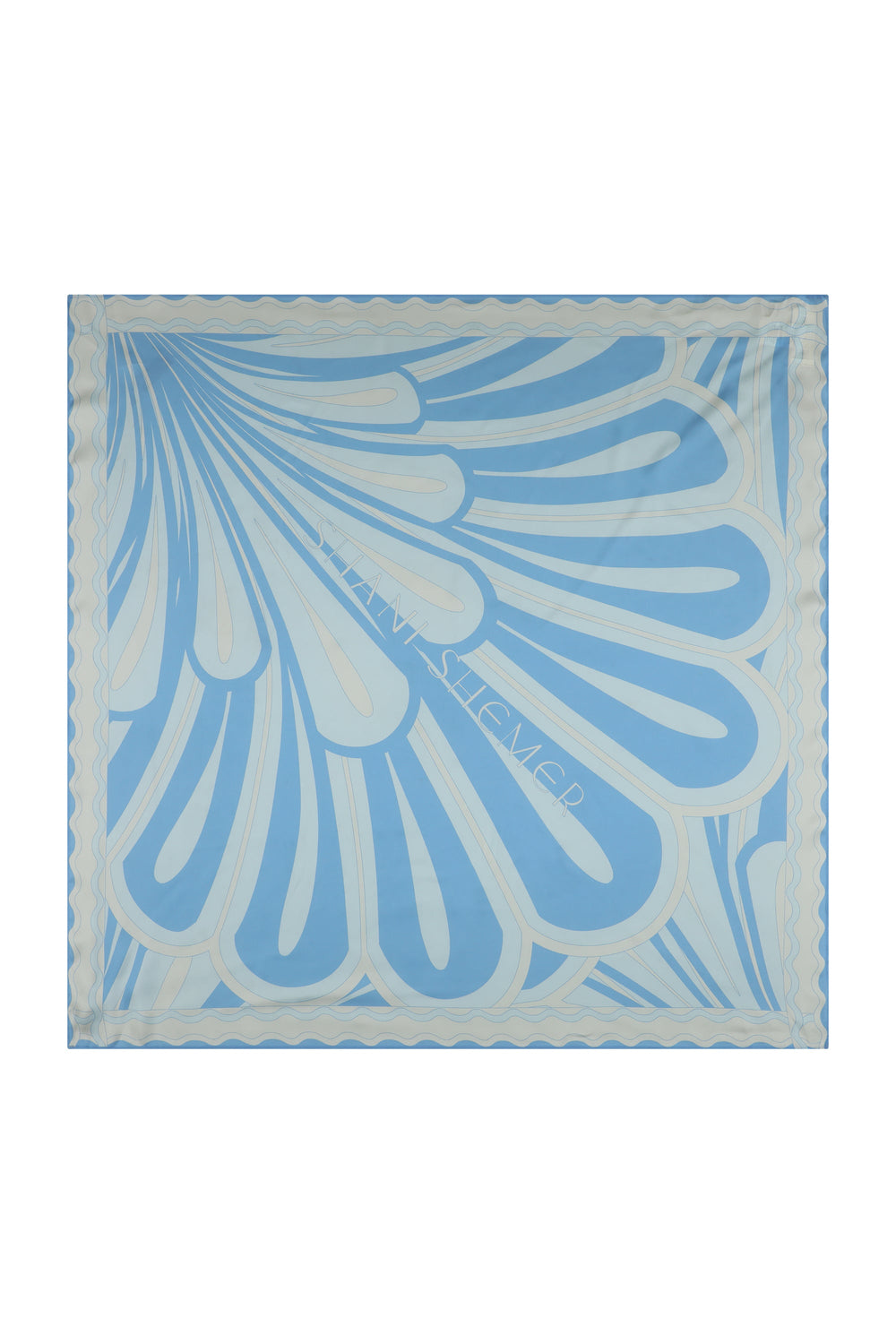 Aqua Flower Bandana-Aqua Flower Print-OS