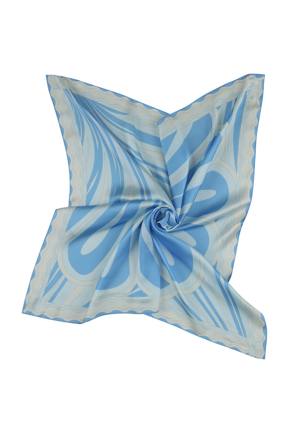 Aqua Flower Bandana-Aqua Flower Print-OS