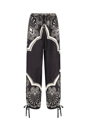 Evangeline Pants-Black and White-XS