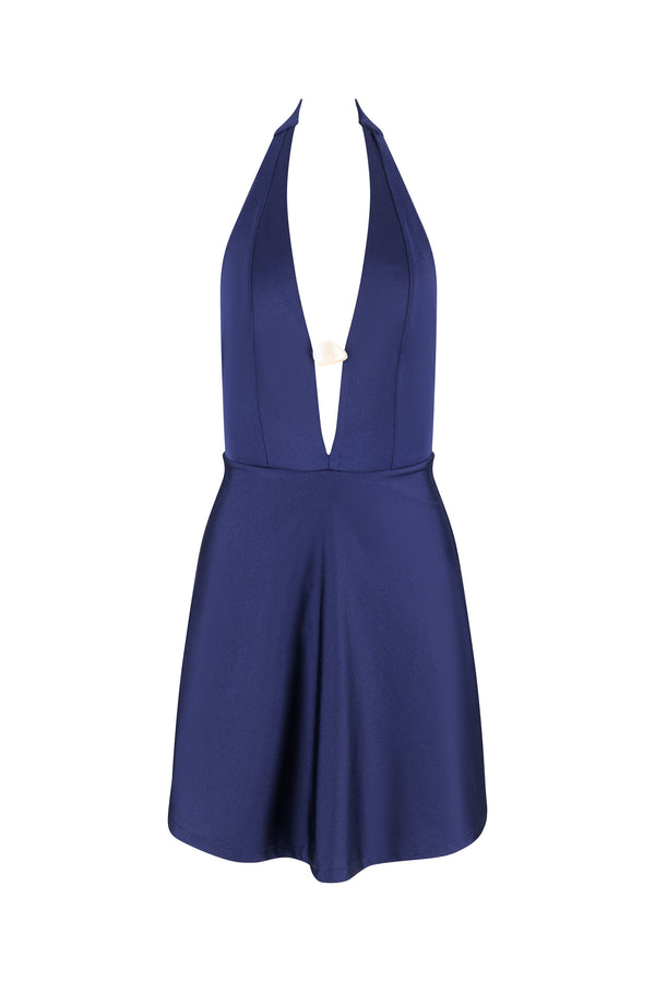 Amaya Mini Dress-Indigo-XS