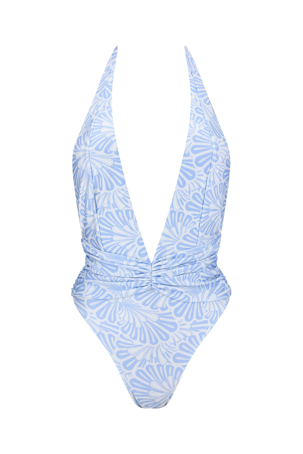 Nia One Piece-Aqua Flower Print-XS
