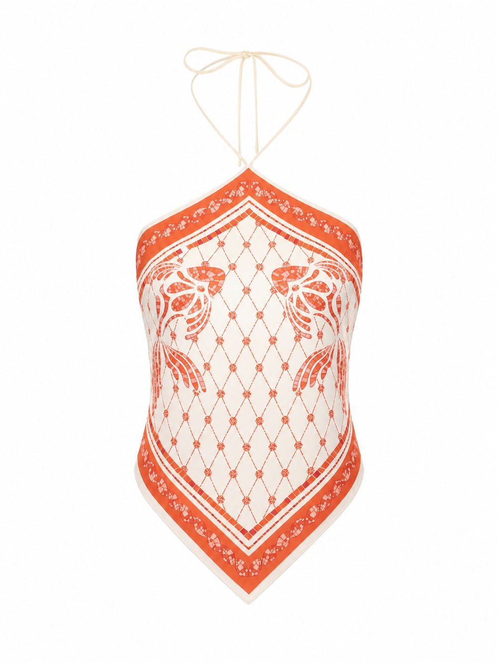 Jessie Top-Orange Mosaic Print-XS
