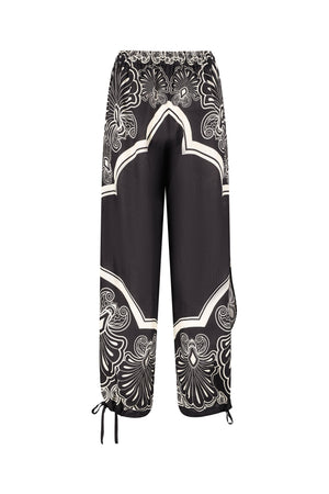 Evangeline Pants-Black and White-XS