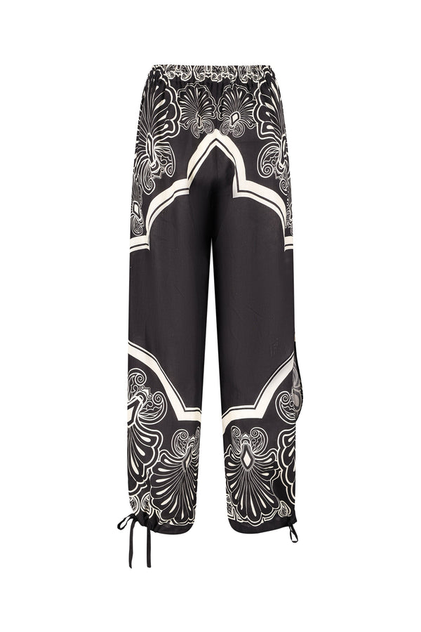 Evangeline Pants-Black and White-XS