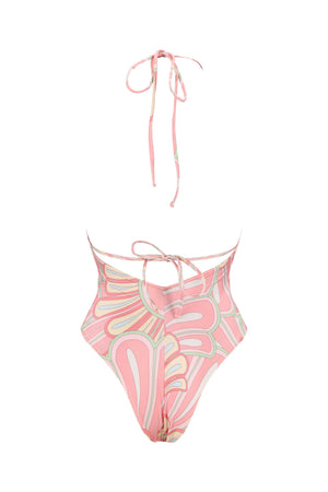 Elia One Piece-Pink Flower Print-XS