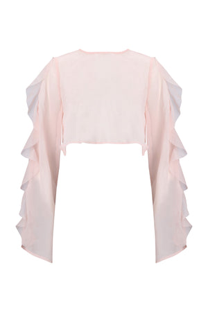 Thoma Cropped Shirt-Pink Blush-XS