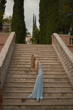 Rubby Maxi Dress-Baby Blue-XS