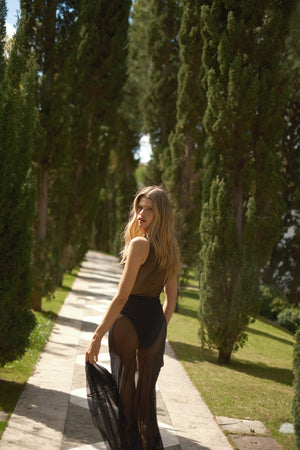 Orchid Maxi Dress-Black-XS