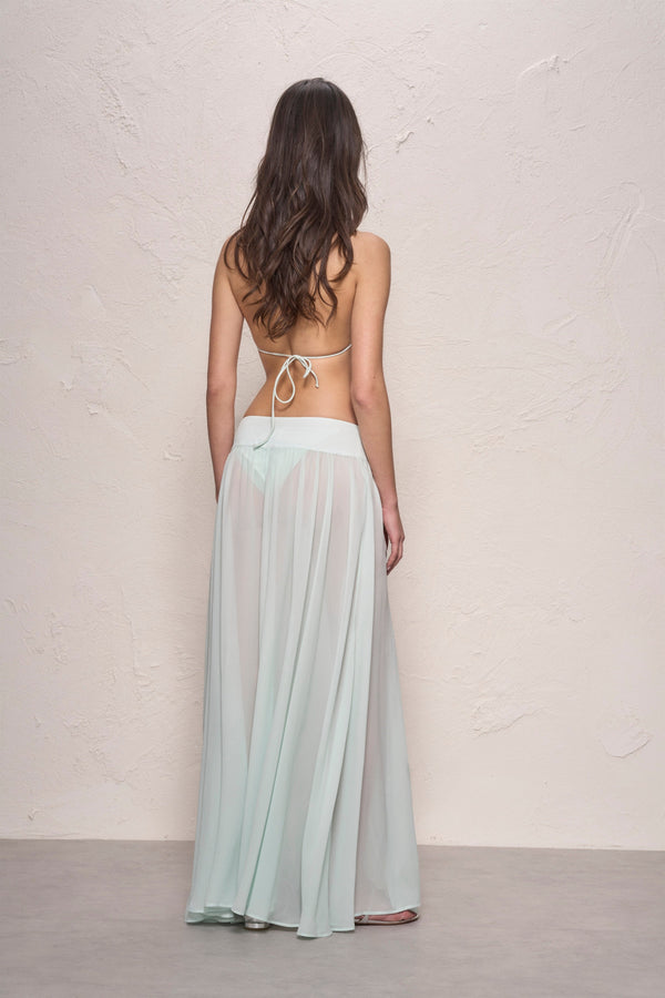 Medow Maxi Skirt-Aqua Blue-XS