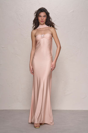 Rose Maxi Dress-Pink Blush-XS