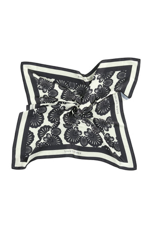Black Print Bandana-Black and White-OS