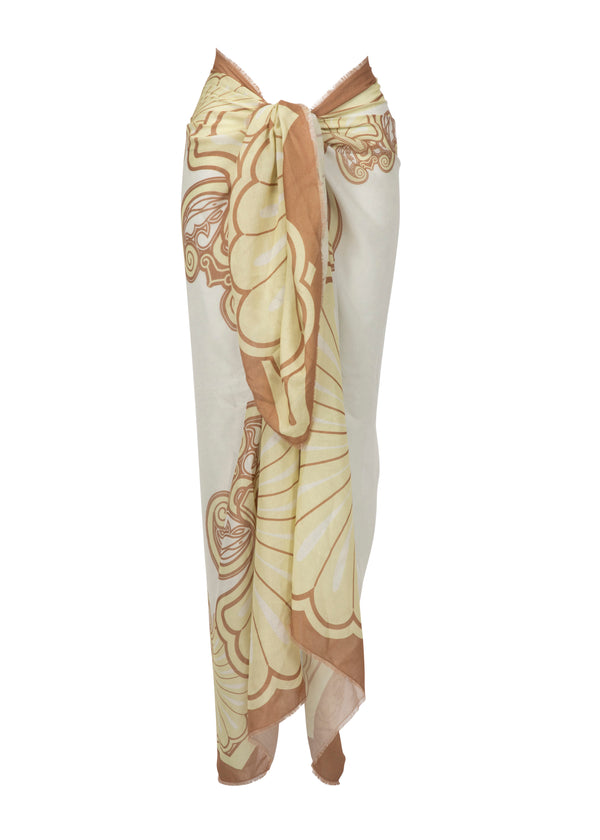 Yellow Print Pareo