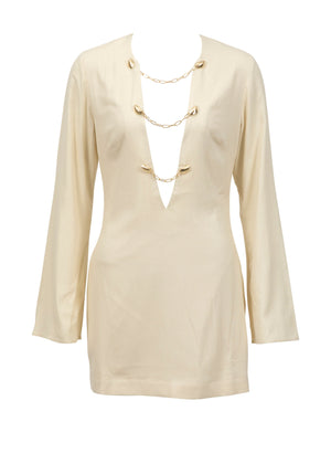 Soraya Mini Kaftan-Butter Yellow-XS