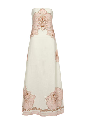 Angela Maxi Dress-Pink Print-XS