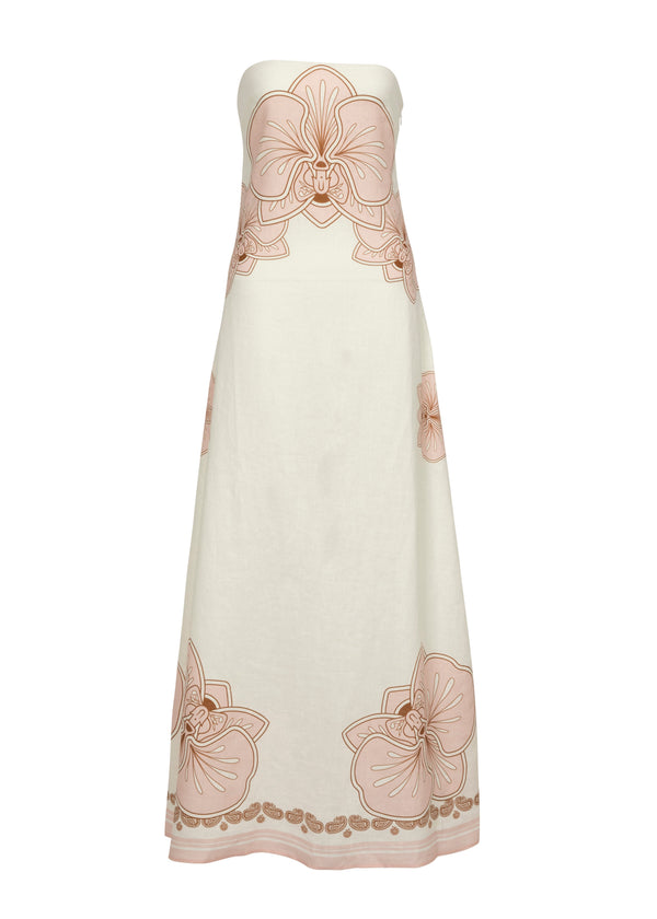 Angela Maxi Dress-Pink Print-XS